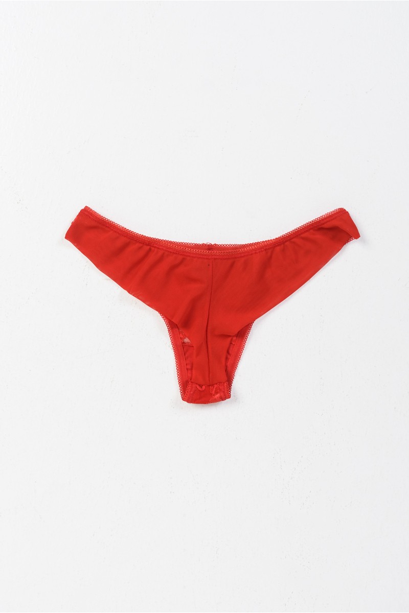 Cotton underwear with lace MEI 1080 RED Cotton underwear with lace MEI 1080 RED