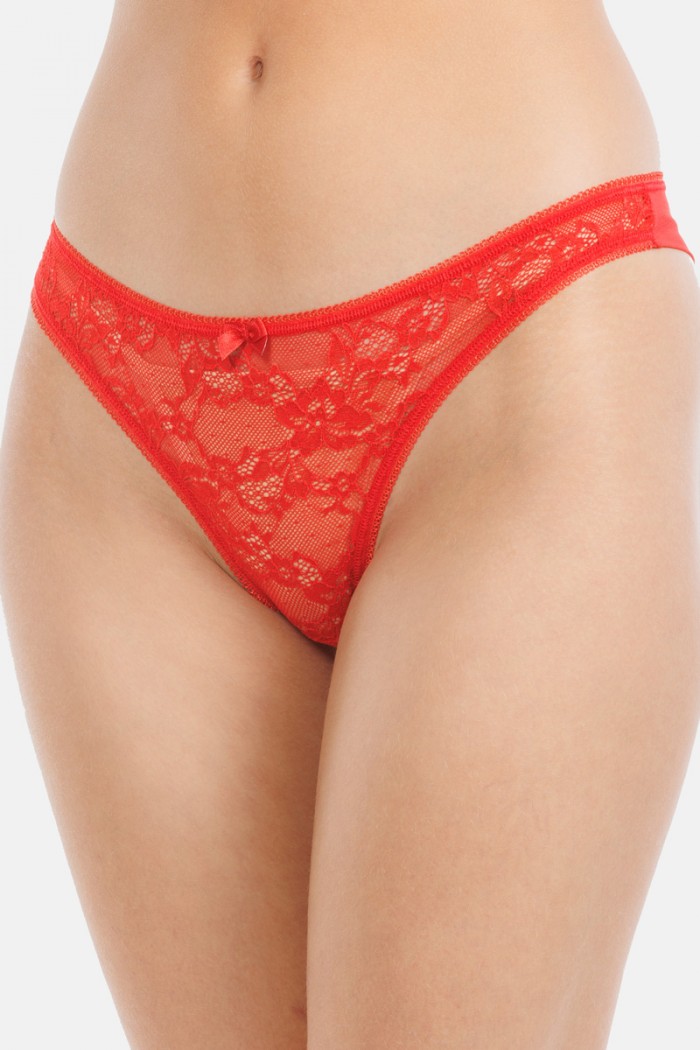 Cotton underwear with lace MEI 1080 RED