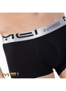 MEN'S BOXER WITH SILVER RUBBER MEI 170 BLACK MEN'S BOXER WITH SILVER RUBBER MEI 170 BLACK