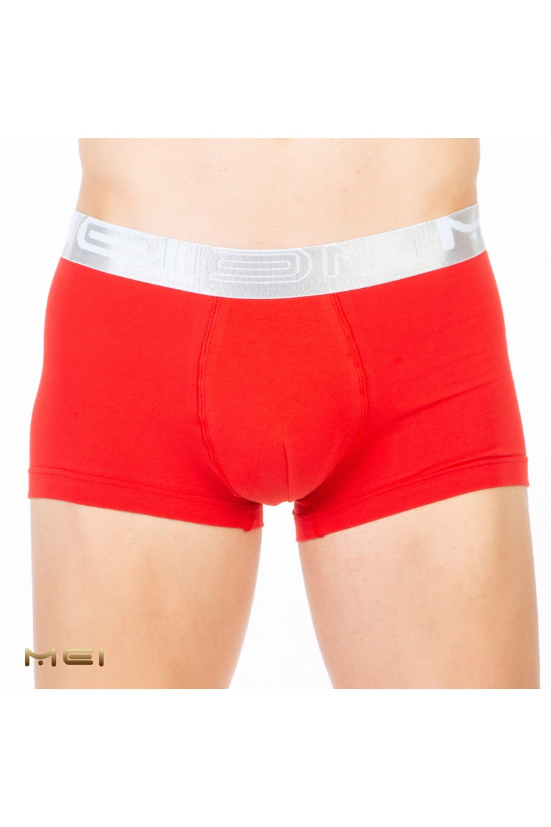 MEN'S BOXER WITH SILVER RUBBER MEI 170 KOKKINO MEN'S BOXER WITH SILVER RUBBER MEI 170 KOKKINO