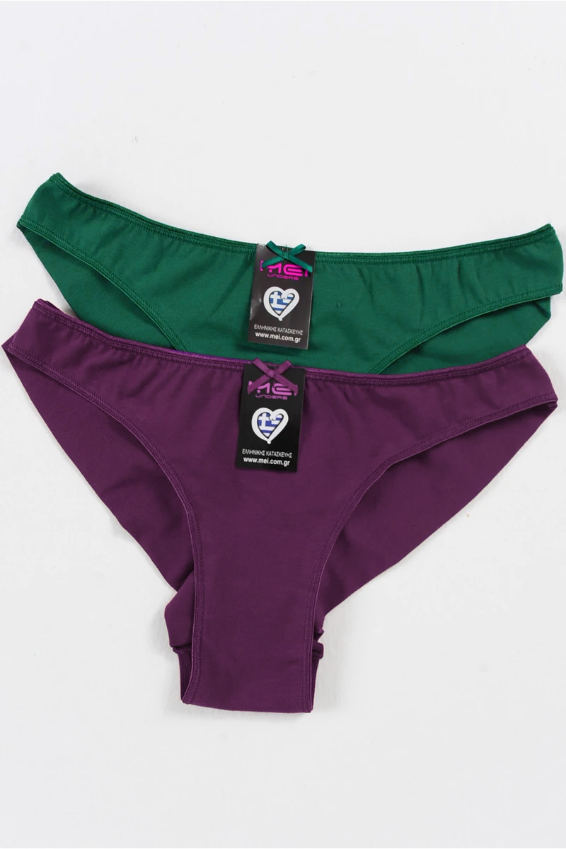 Cotton underwear MEI Brazil 2290 2 Pack MELICANNE GREEN Cotton underwear MEI Brazil 2290 2 Pack MELICANNE GREEN