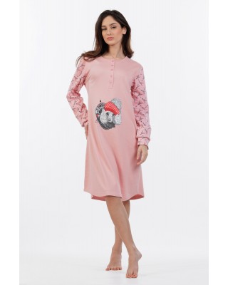 COTTON NIGHTDRESS WITH BUTTONS MEI 822530