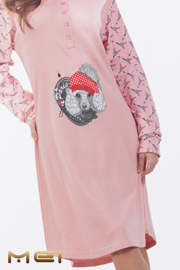 NACHTHEMD AUS BAUMWOLLE MIT KNÖPFEN MEI 822530