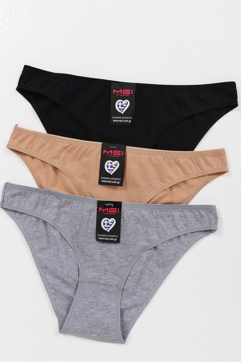 Cotton underwear MEI Slip 2520 3 PACK MULTICOLOR Cotton underwear MEI Slip 2520 3 PACK MULTICOLOR