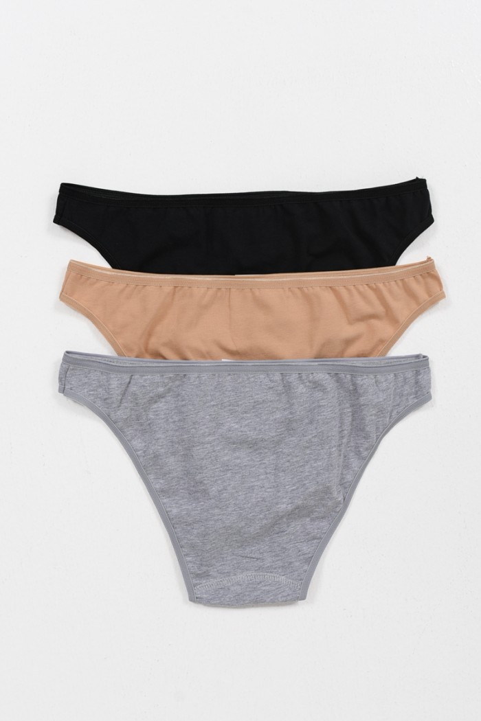 Cotton underwear MEI Slip 2520 3 PACK MULTICOLOR