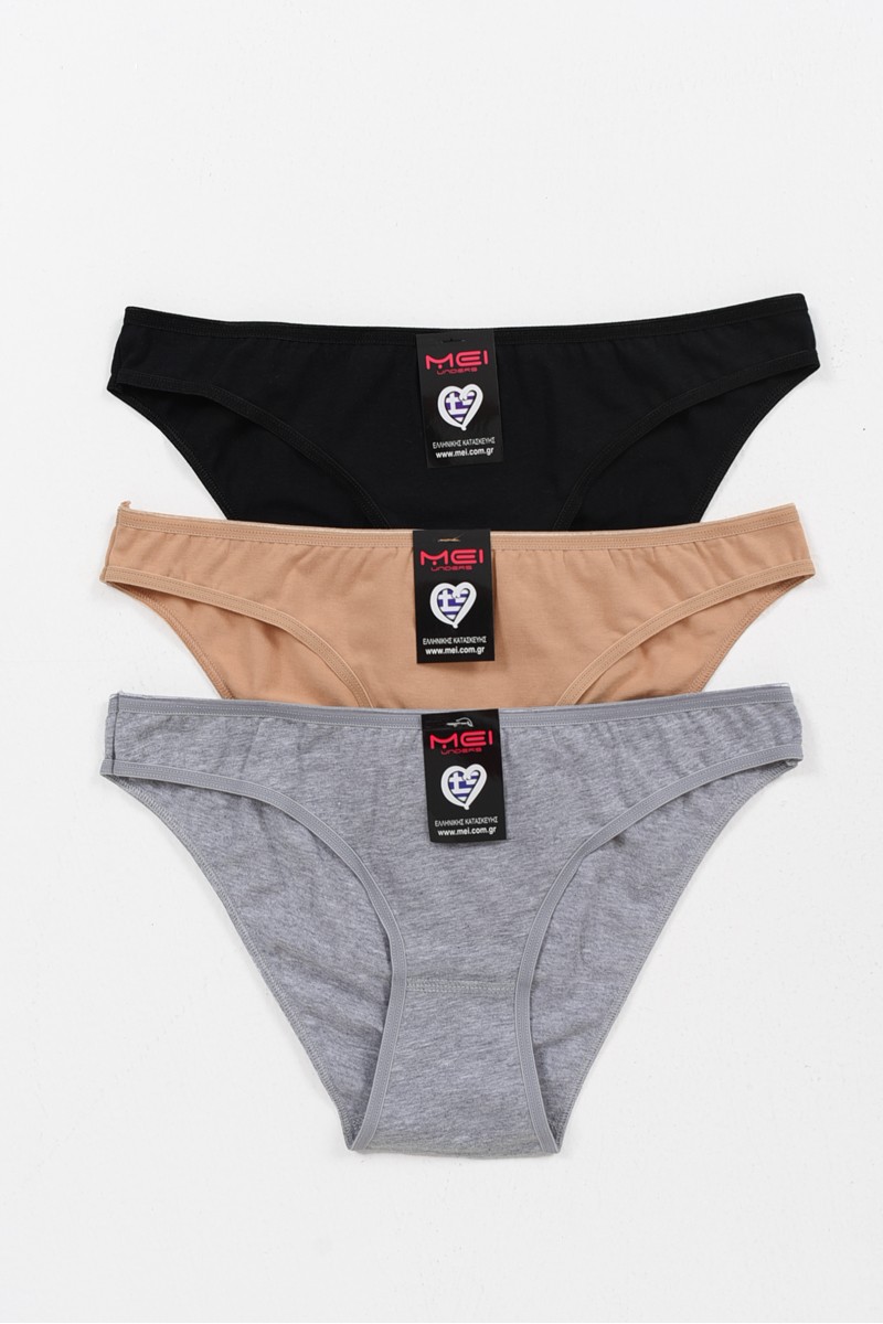Cotton underwear MEI Slip 2520 3 PACK MULTICOLOR Cotton underwear MEI Slip 2520 3 PACK MULTICOLOR