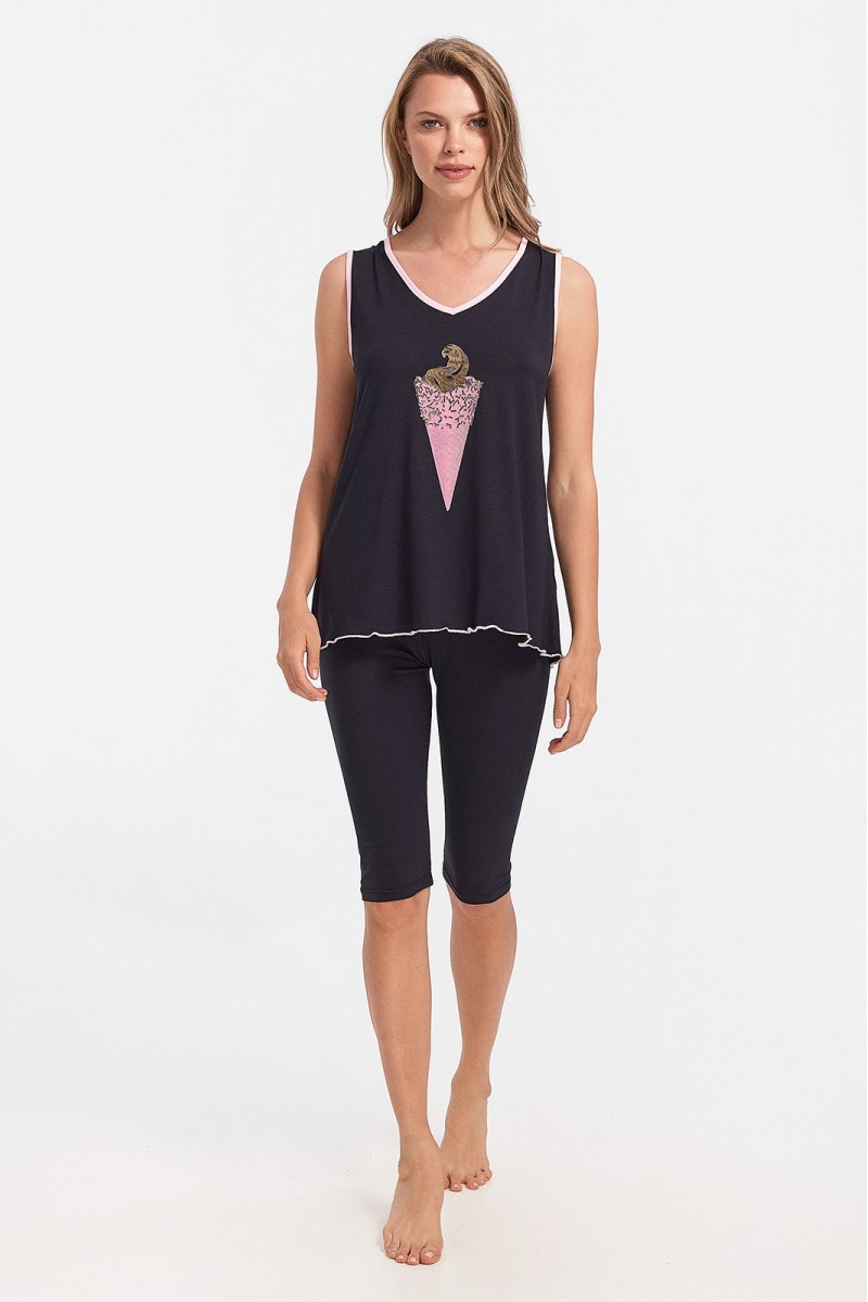 Sommer-Pyjama Miss Rodi Capri 3570B