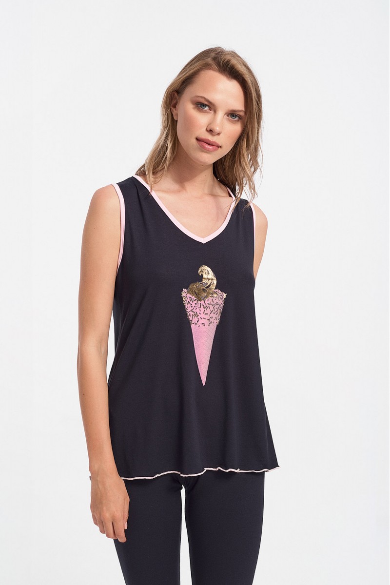 Sommer-Pyjama Miss Rodi Capri 3570B