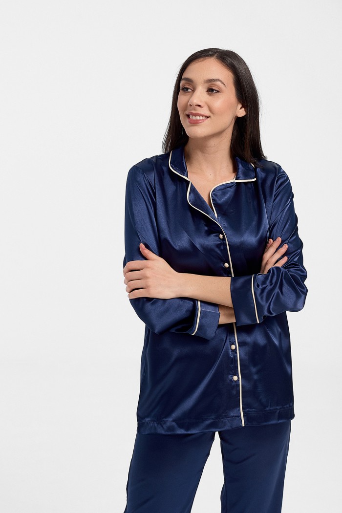 Women's luxury satin pajamas MISS RODI Winter 2020