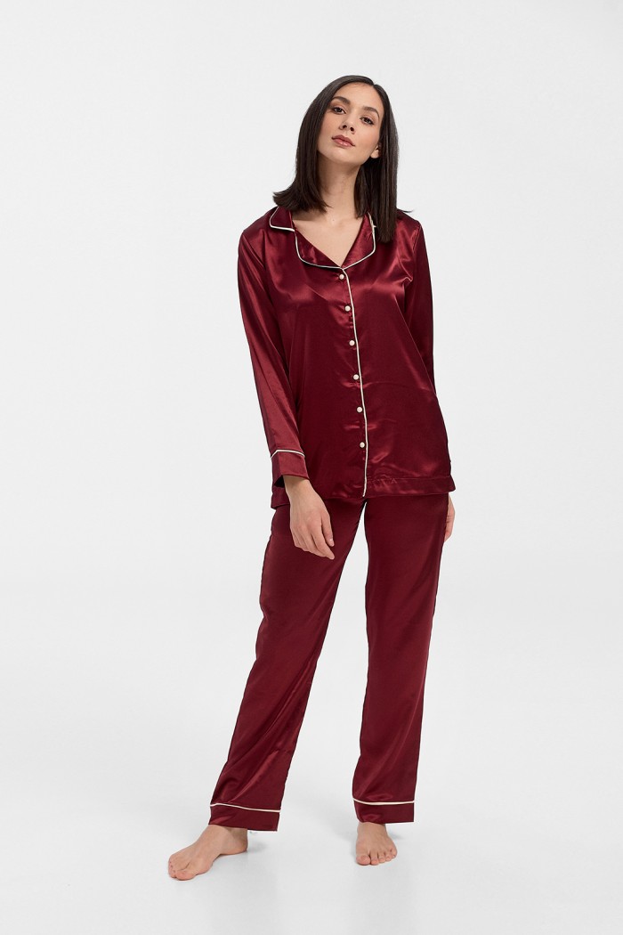 Women's luxury satin pajamas MISS RODI Winter 2020