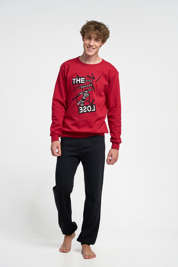 Herren Schlafanzug MOUTAKIS LOST GAME 3986