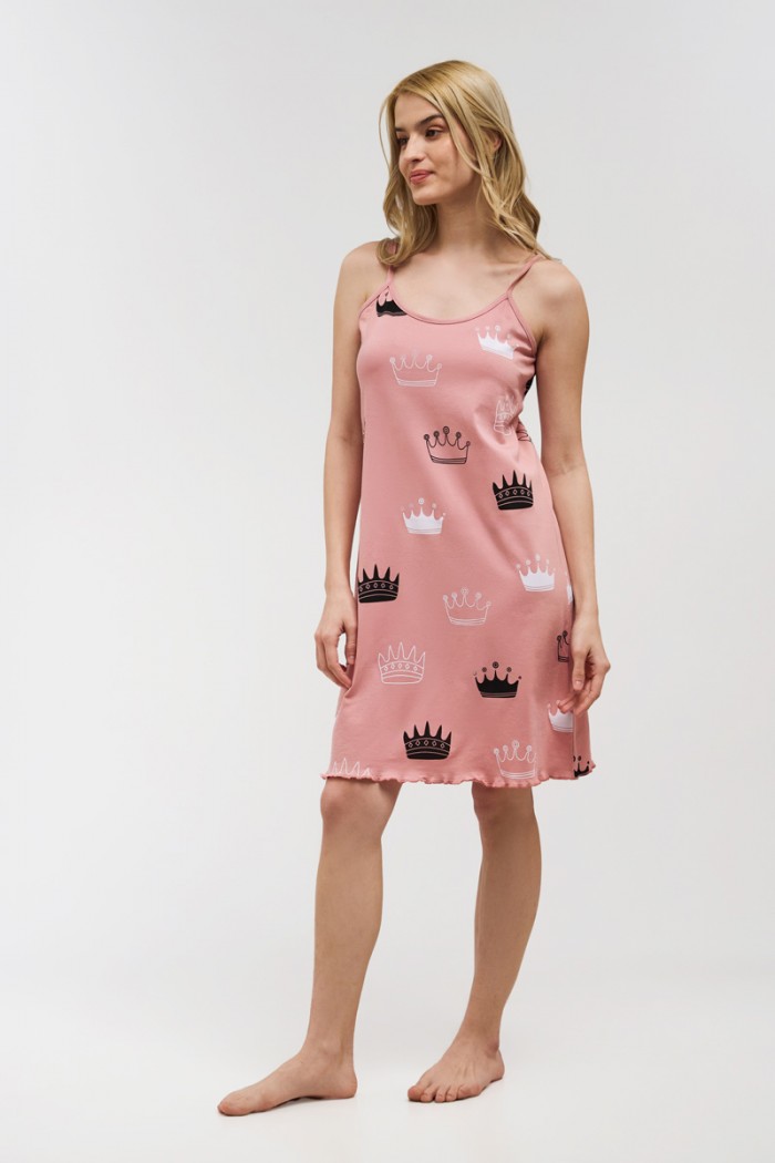 Cotton nightgown MOUTAKIS Hearts 4008A