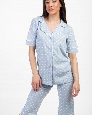 Damen Schlafanzug mit Knöpfen MOUTAKIS 4016G GARMENT