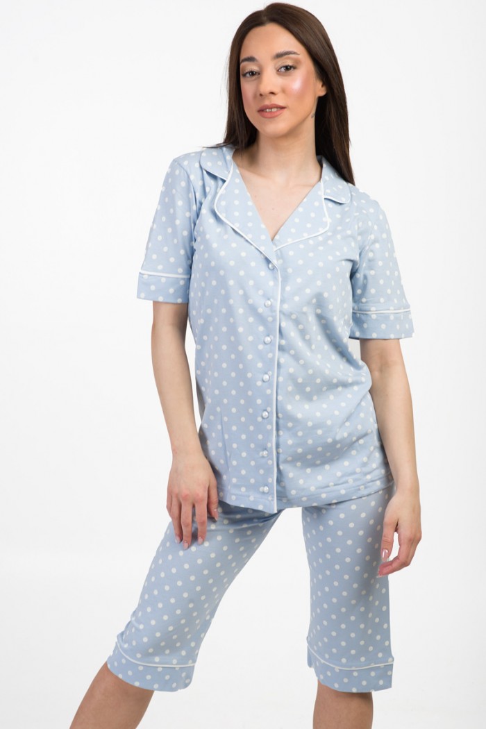 Women's pajamas with buttons MOUTAKIS 4016G GARMENT
