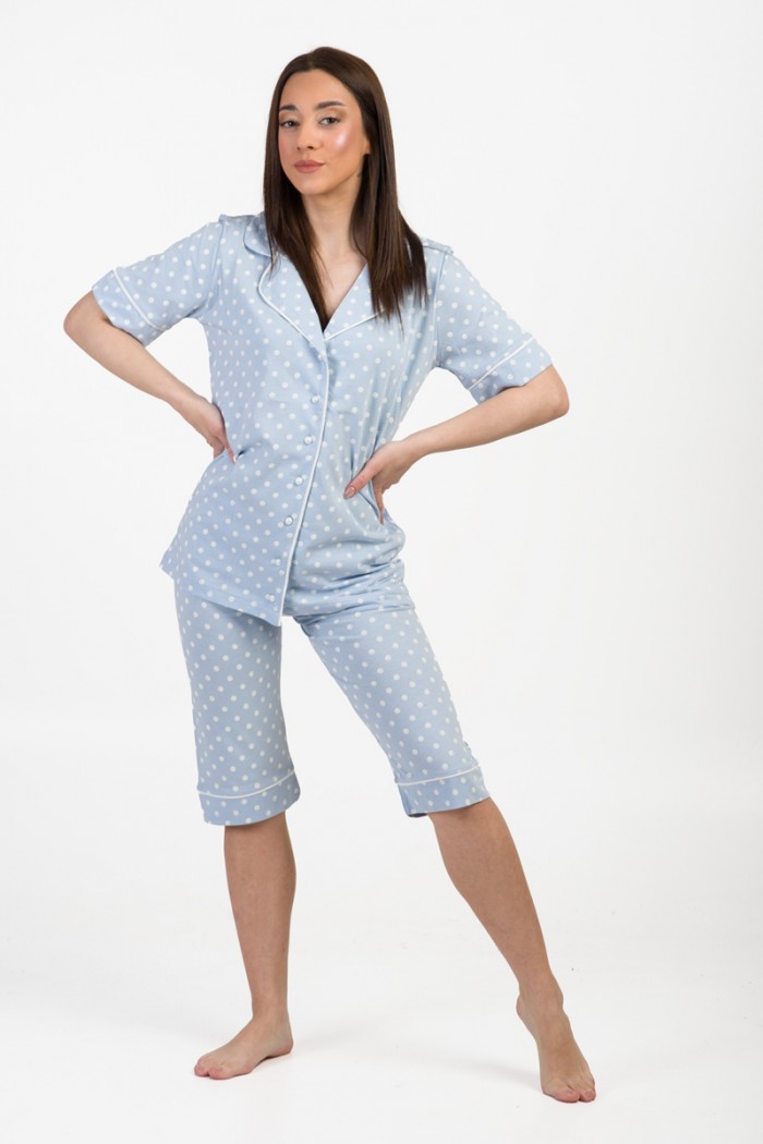 Women's pajamas with buttons MOUTAKIS 4016G GARMENT