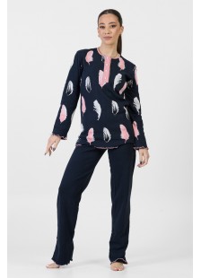 WOMEN'S PAJAMAS WITH BUTTONS MOUTAKIS 4086C WOMEN'S PAJAMAS WITH BUTTONS MOUTAKIS 4086C