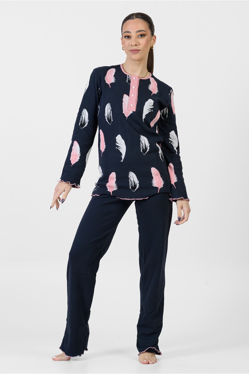 WOMEN'S PAJAMAS WITH BUTTONS MOUTAKIS 4086C WOMEN'S PAJAMAS WITH BUTTONS MOUTAKIS 4086C