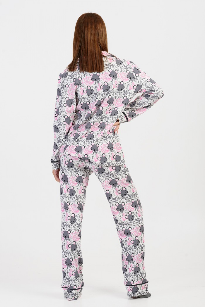 Women's Pajama with buttons MOUTAKIS 4084A