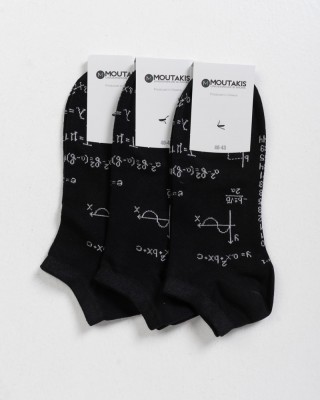 Short MOUTAKIS socks Equations 3 Pack Black