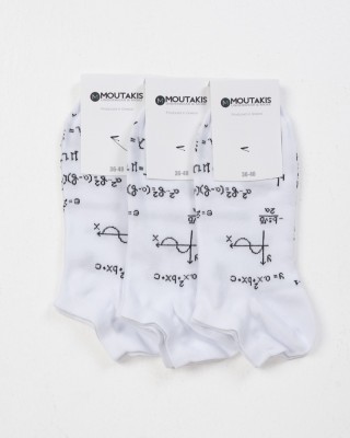 Short socks MOUTAKIS Equations 3 Pack White