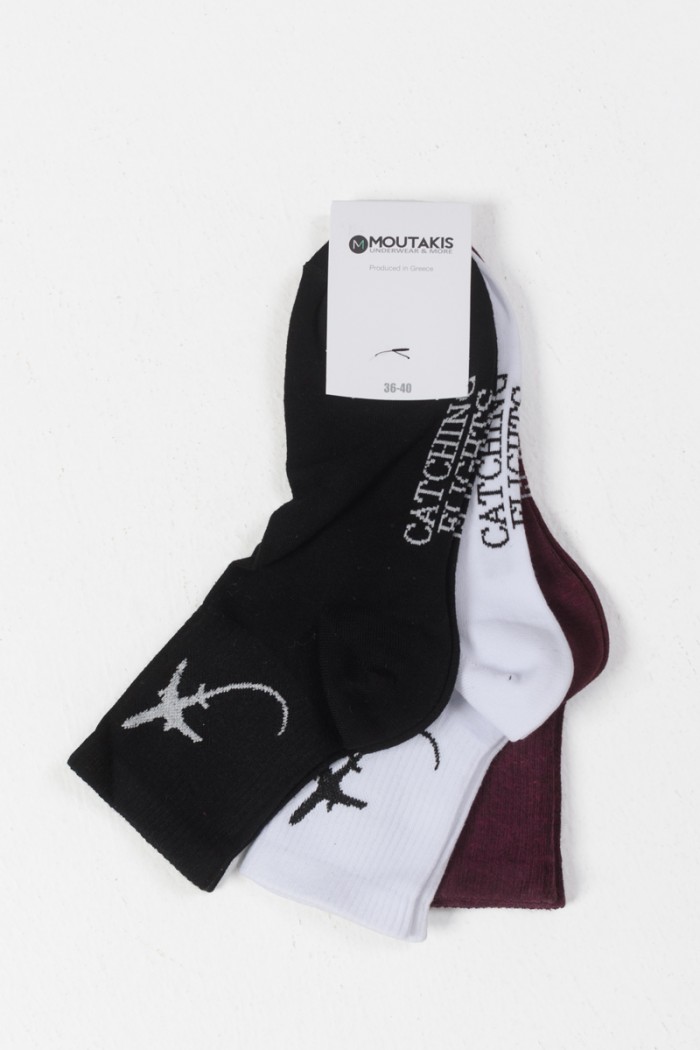 MOUTAKIS 3 Pack 4102C semi-fitted socks