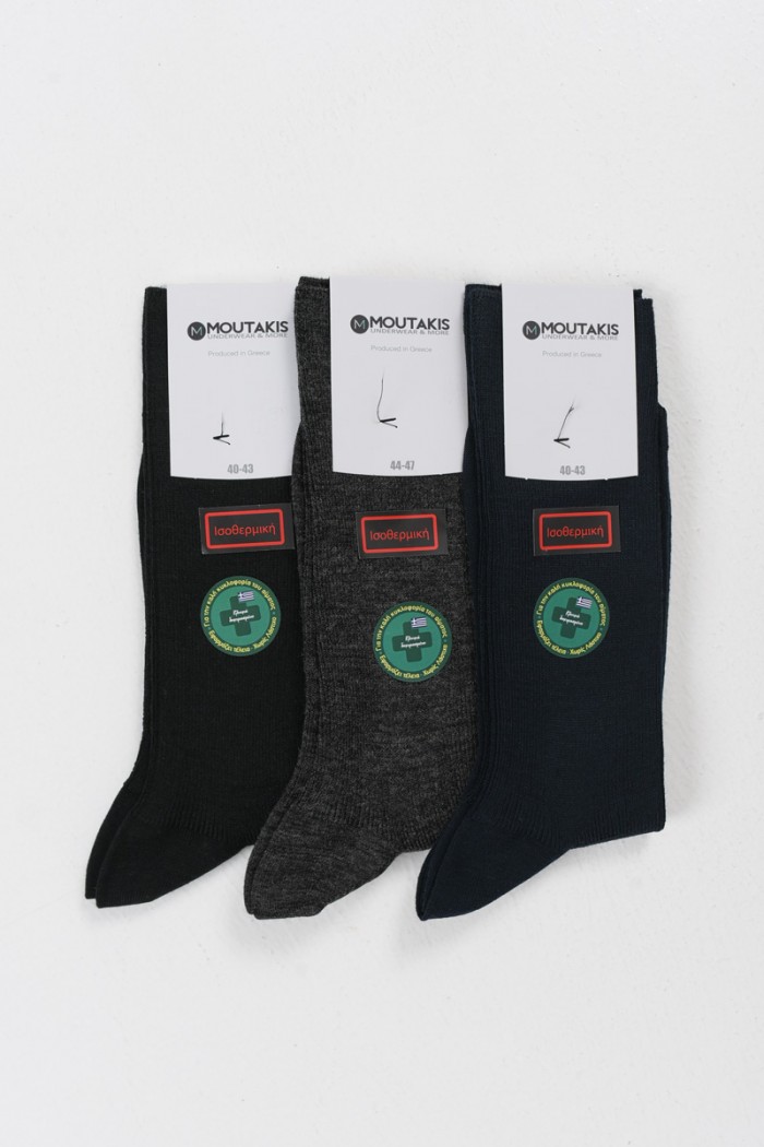 MOUTAKIS isothermische Socken ohne Gummizug 3er Pack 5004