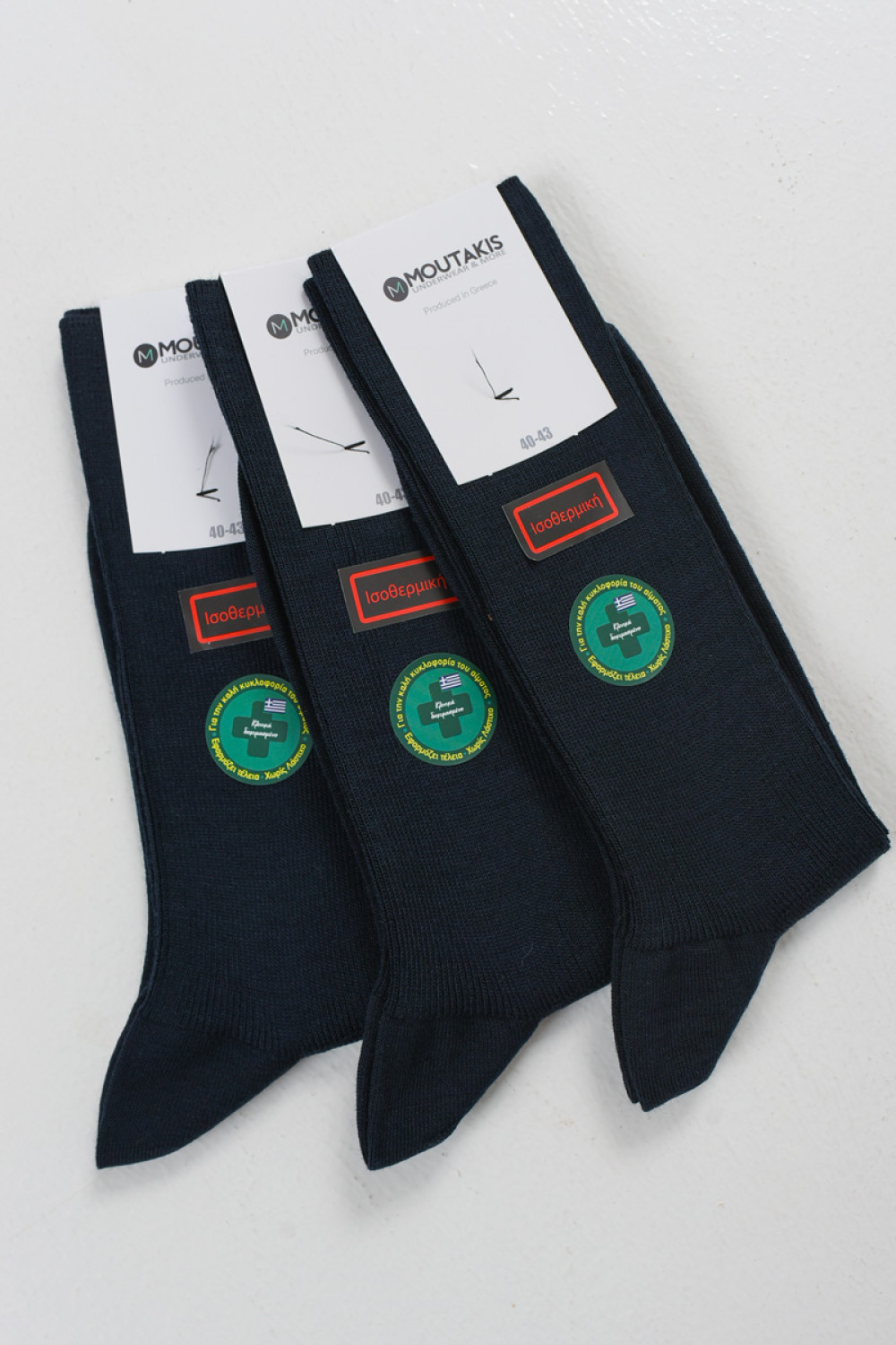 MOUTAKIS isothermische Socken ohne Gummizug 3er Pack 5004