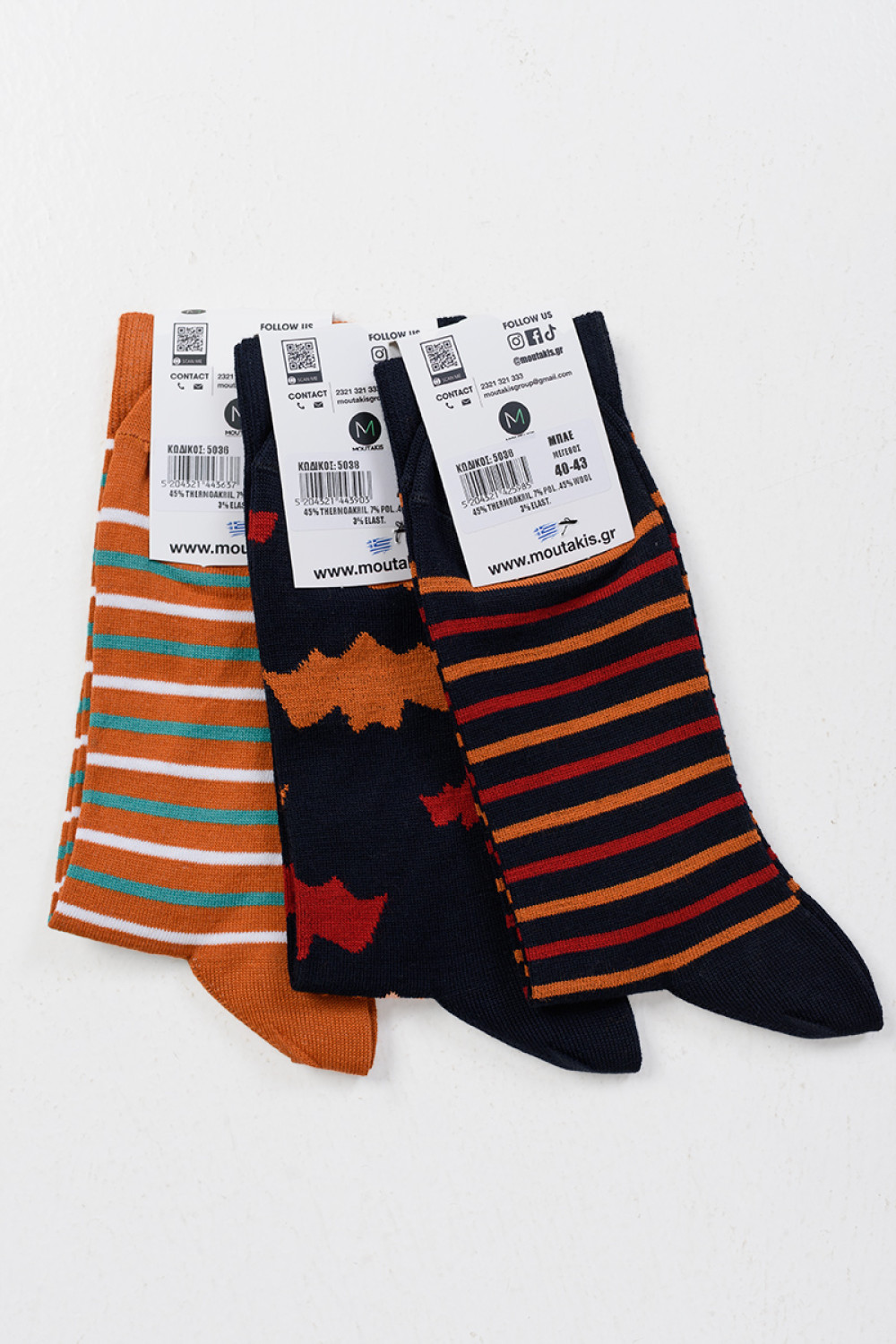 Isothermische Herrensocken MOUTAKIS 6 PACK DESIGN 5037