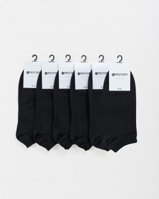Short Cotton Basic Socks 6 Pack MOUTAKIS