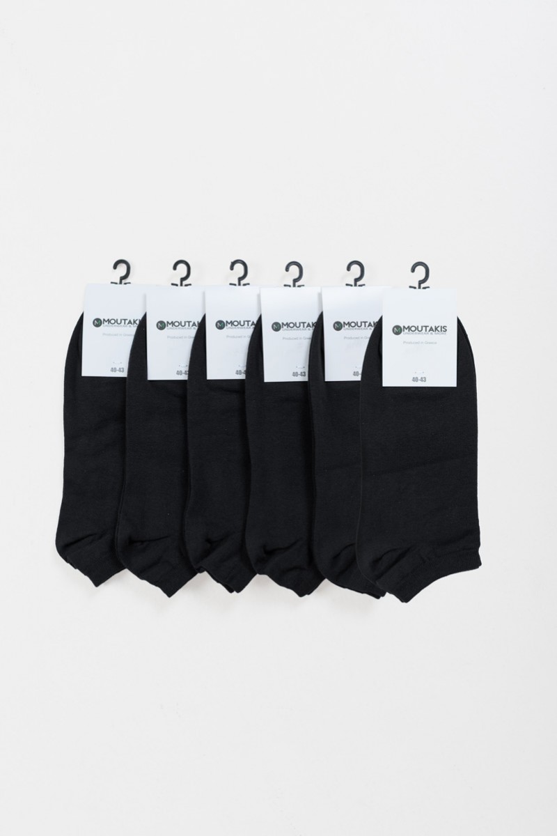 Κοντές Κάλτσες Βαμβακερές Basic 6 Pack MOUTAKIS
