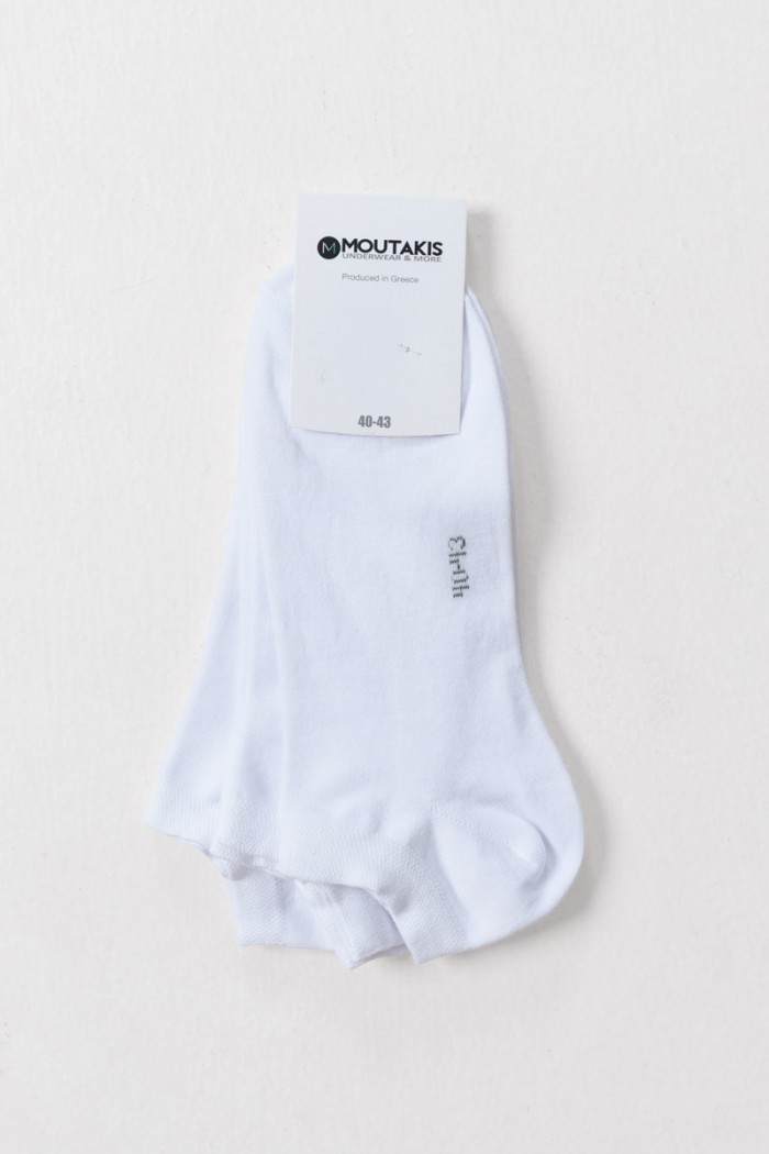 SHORT SOCKS SOSONIA MOUTAKIS 3 PACK WHITE BLACK