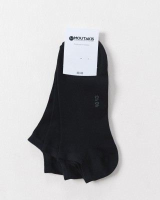 SHORT SOCKS SOSONIA MOUTAKIS 3 PACK WHITE BLACK
