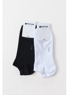 SHORT SOCKS SOSONIA MOUTAKIS 3 PACK WHITE BLACK SHORT SOCKS SOSONIA MOUTAKIS 3 PACK WHITE BLACK