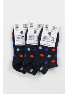Kinder Kurzsocken Mädchen MOUTAKIS 3er Pack Navy Poua