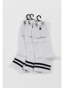 MOUTAKIS 3er-Pack halbgestreifte Socken Schwarz und Weiß MOUTAKIS 3er-Pack halbgestreifte Socken Schwarz und Weiß