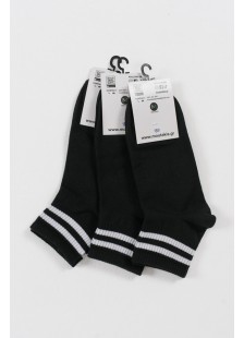 MOUTAKIS 3er-Pack halbgestreifte Socken Schwarz und Weiß MOUTAKIS 3er-Pack halbgestreifte Socken Schwarz und Weiß