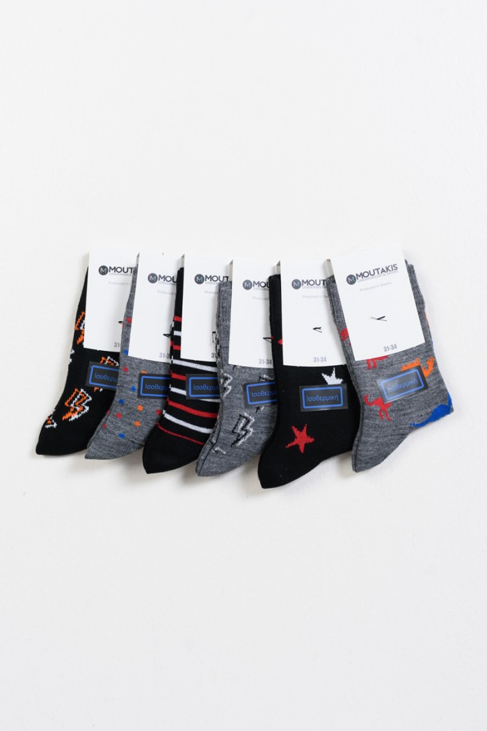 Isothermische Kindersocken MOUTAKIS 6 PACK DESIGN 5033-2P