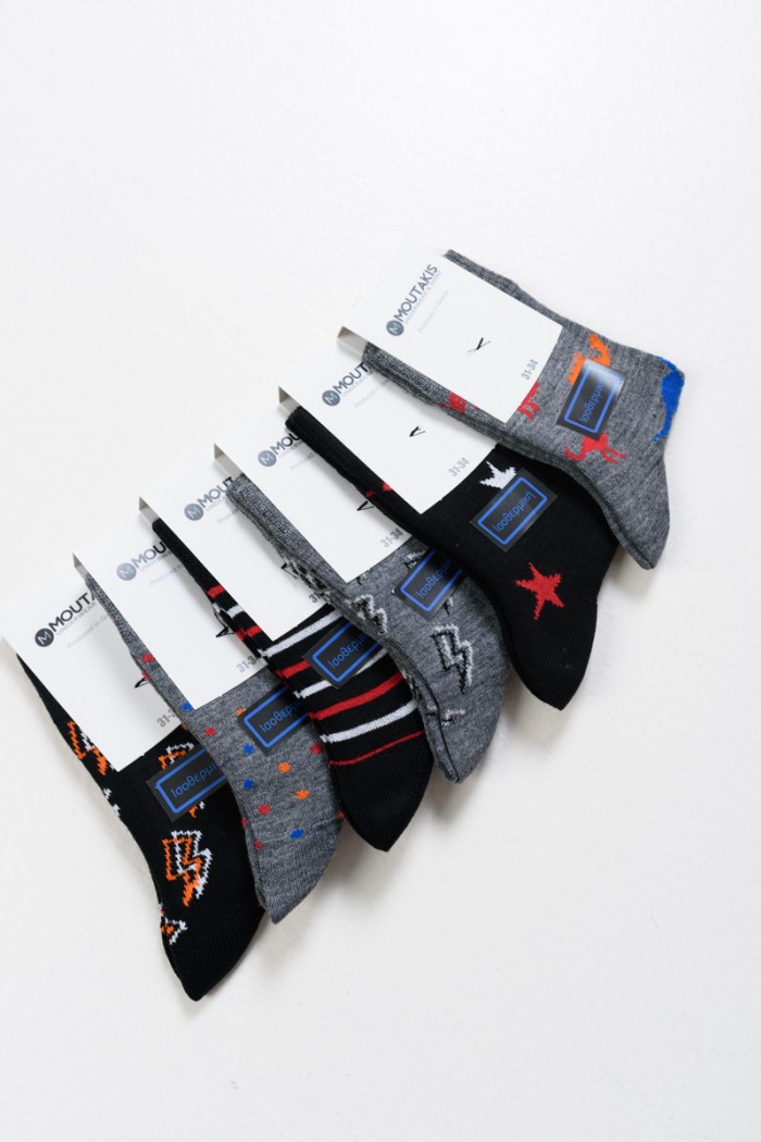 Isothermische Kindersocken MOUTAKIS 6 PACK DESIGN 5033-2P