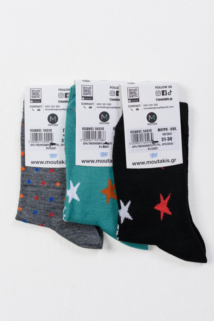 Isothermische Kindersocken MOUTAKIS 6 PACK DESIGN 5033P