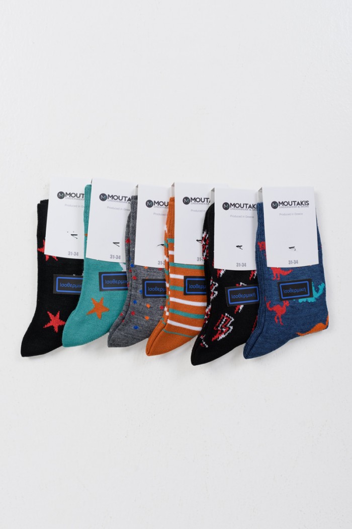 Isothermische Kindersocken MOUTAKIS 6 PACK DESIGN 5033P