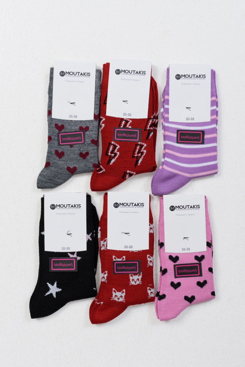 Children's isothermal socks MOUTAKIS 6 PACK DESIGN 5034P