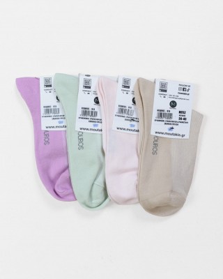MOUTAKIS 6 Pack 513 women's socks, semi-knit MOUTAKIS 6 Pack 513