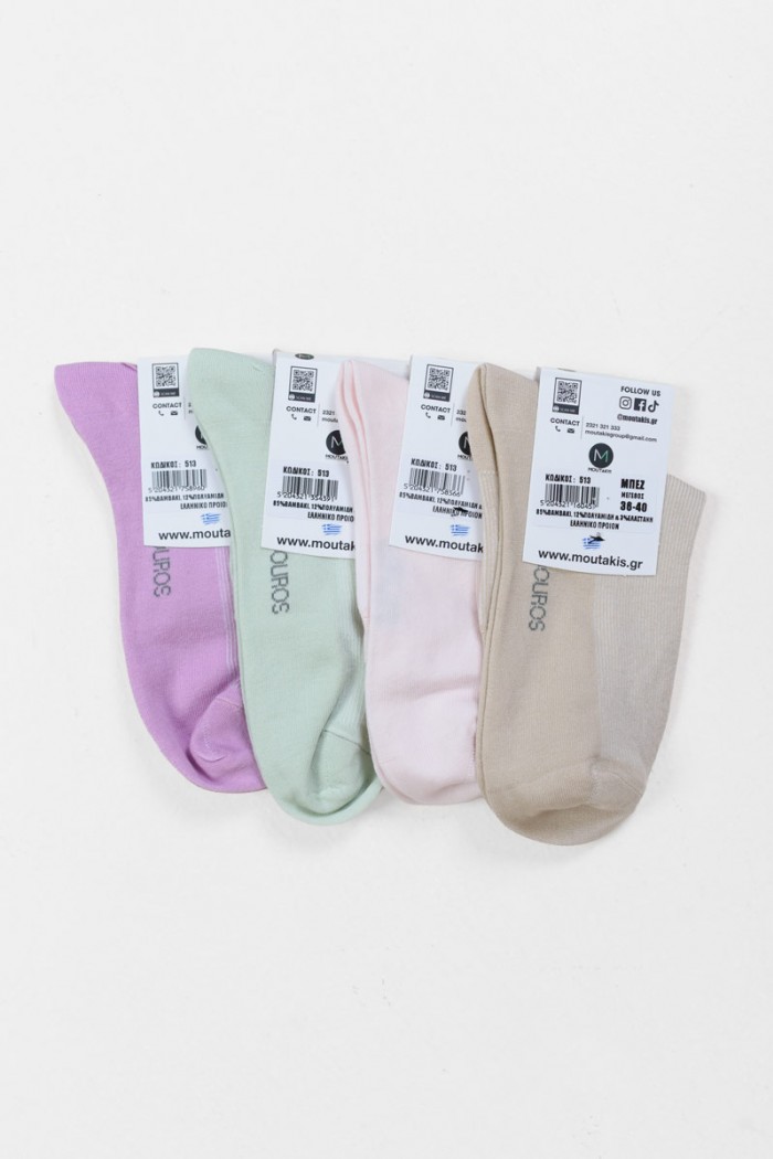 MOUTAKIS 6 Pack 513 women's socks, semi-knit MOUTAKIS 6 Pack 513