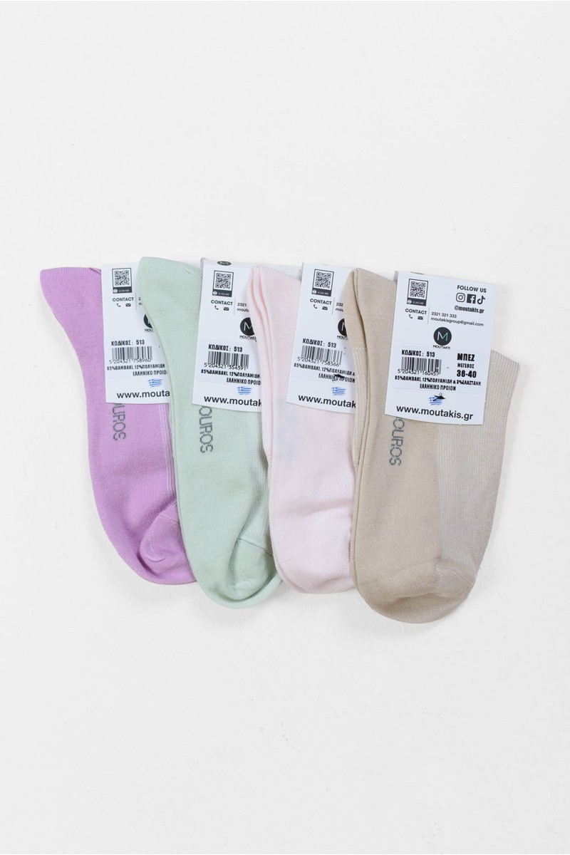 MOUTAKIS 6 Pack 513 women's socks, semi-knit MOUTAKIS 6 Pack 513 MOUTAKIS 6 Pack 513 women's socks, semi-knit MOUTAKIS 6 Pack 513