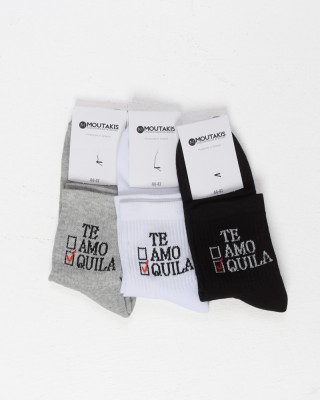 Semi-soft socks MOUTAKIS TE AMO QUILA 3 Pack