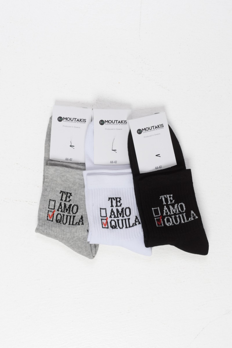 Semi-soft socks MOUTAKIS TE AMO QUILA 3 Pack