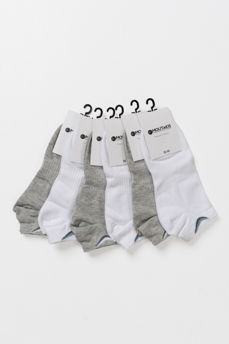 Short socks socks socks MOUTAKIS Multicolor 6 Pack Logo