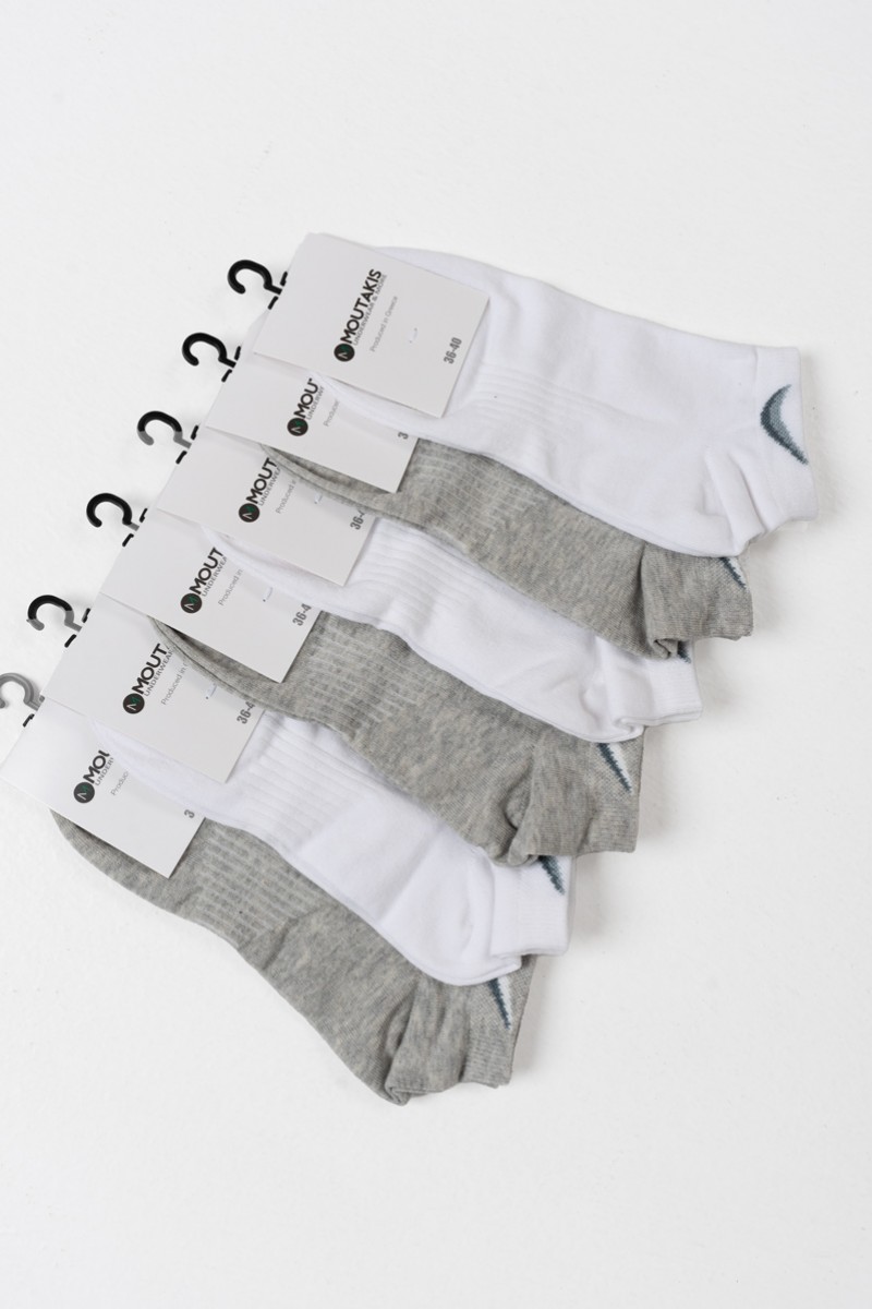 Short socks socks socks MOUTAKIS Multicolor 6 Pack Logo