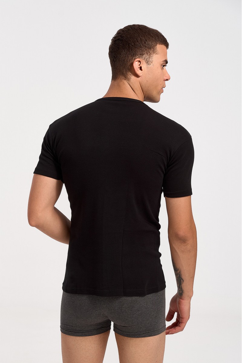 Herren MOUTAKIS SOFT Kurzarm 1100 Schwarz
