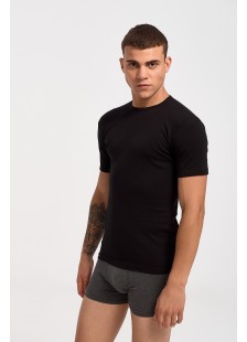 Men's MOUTAKIS SOFT Short Sleeve 1100 Black Men's MOUTAKIS SOFT Short Sleeve 1100 Black